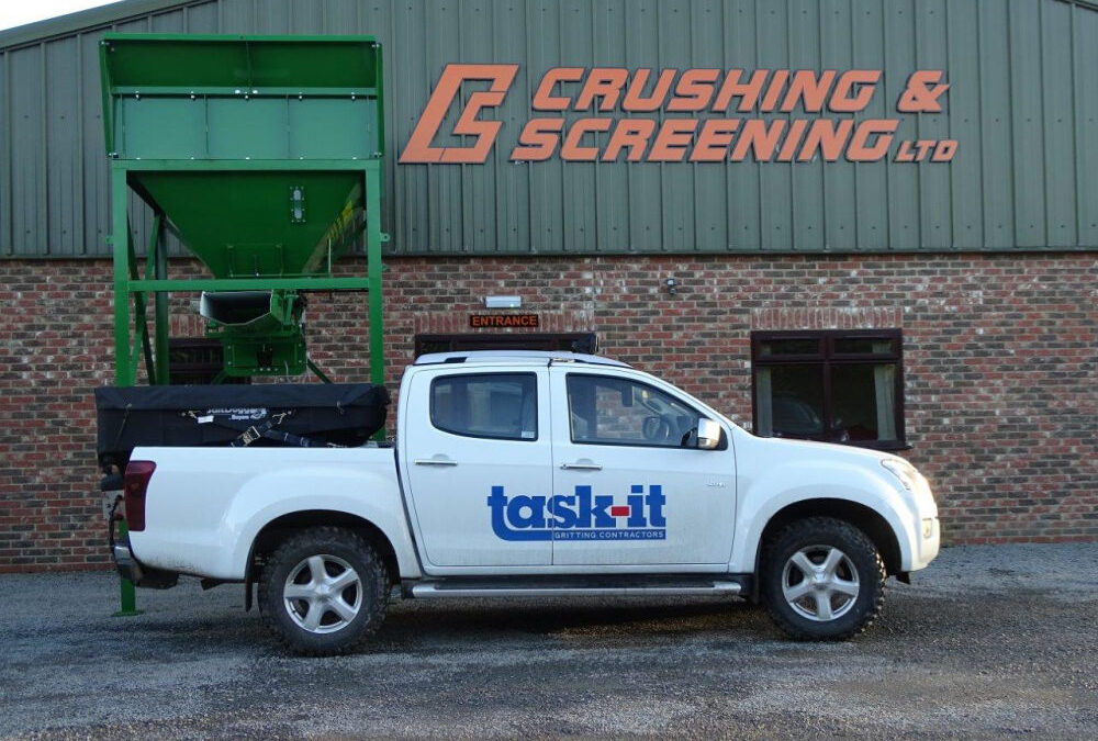 New salt storage and feed hopper sold to TASK-IT of Harrogate