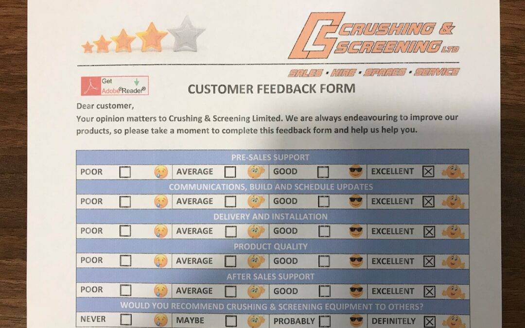 Launch of customer feed back form