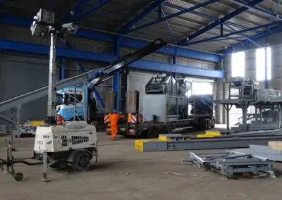 Waste management plant site installation